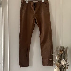 Khaki skinny fit pants